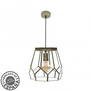 Distribuidor - Lâmpadas Diversas | Colgantes Moderno | COLGANTE LENTE GRANDE 1XE27 CUERO REGX25X25CM Ref: 221192514